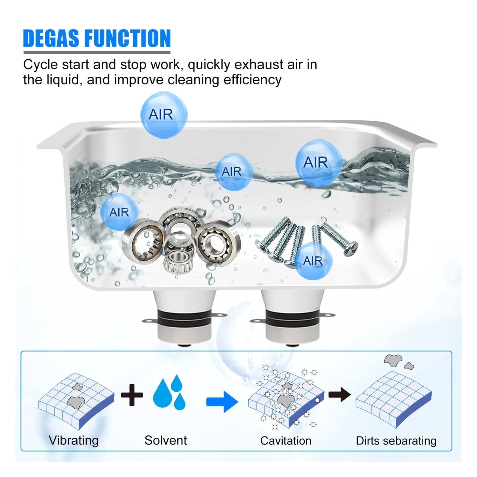 Digital Ultrasonic Cleaner 2L Heating Timer 40KHz Ultrasonic Bath Glasses Cleaning Appliances ,Convenient to Use