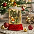 thumbnail image 4 of Christmas Water-Filled Candle Lantern Night Light with LED Glow Red Vintage Snow Effect Lamp for Holiday Desktop Decor Gift for Seniors Home Bedroom Living Room Decoration, 4 of 5