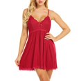 thumbnail image 4 of Guardurnaity Camisón sexy para mujer, escote en V profundo, lencería, ropa de dormir, talla grande, súper suave, talla grande. Pijama, 4 of 4