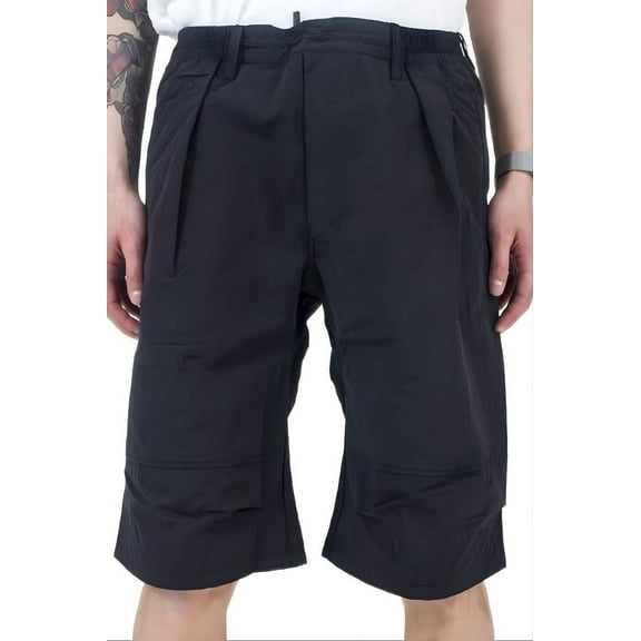 BRANDBLACK Men's Drawstring Stretchy Billy Shorts, Black, Small