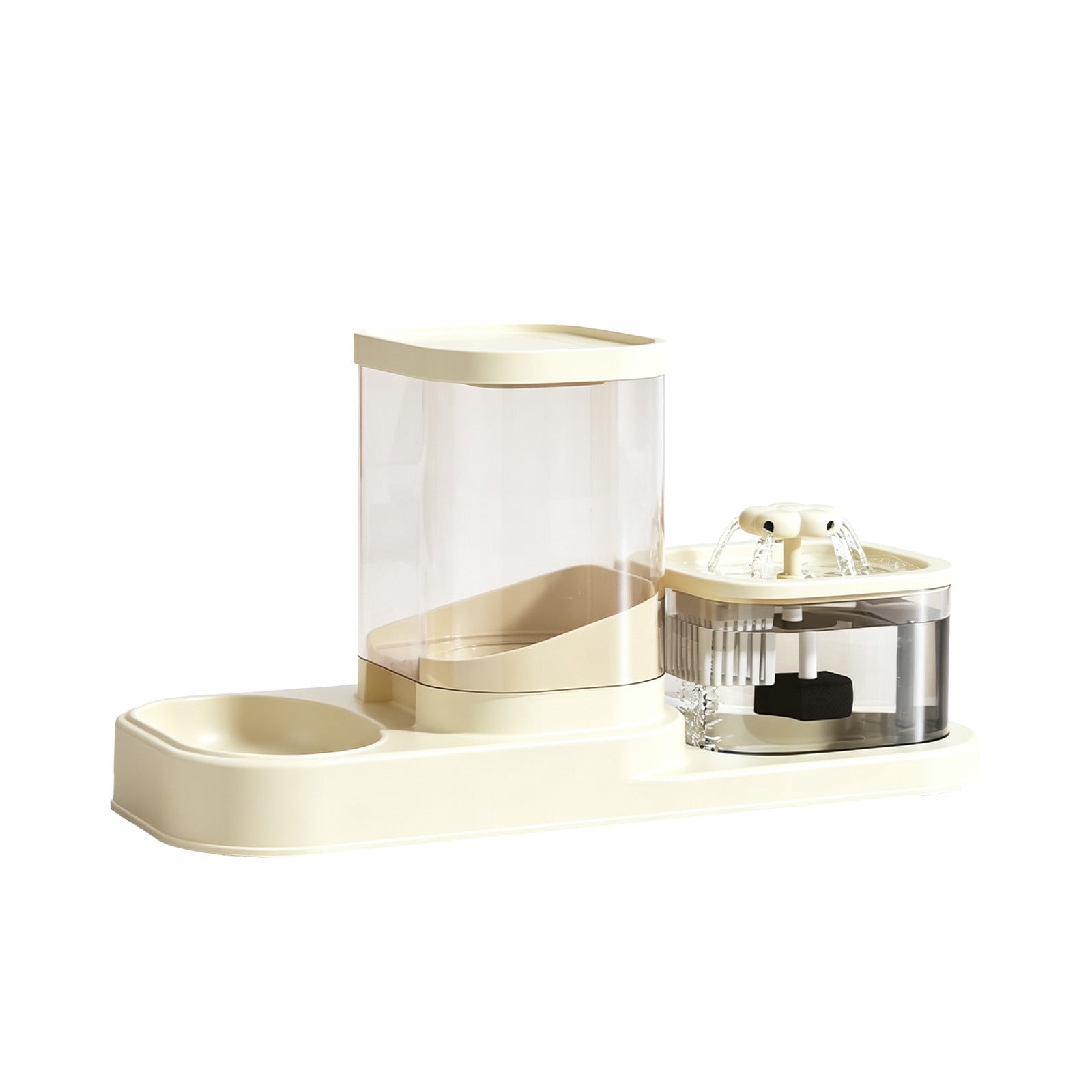 Large Capacity Automatic Cat Feeder Dry Wet Food Separate Bowl