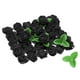 thumbnail image 1 of Uxcell 500 piezas cabezas de rosa de espuma de 1.4 pulgadas con 10 piezas de hojas de 5 cm para accesorios de manualidades, negro, 1 of 5