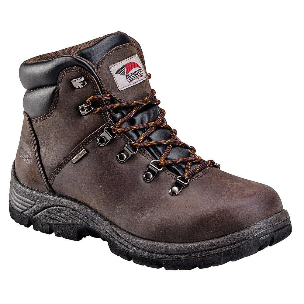 Safety Work Boots Beige Tan Black Men Shoe Leather Hiker MIDSOLE & STEEL TOE CAP 