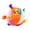 Orange, variant on Colorful Squeaky Hanging Dog Training Toy, Squeaky Hanging Dog Toy, 6-Inch Soft Stuffed Ball with Cotton Material and Built-in Bell, Funny Interactive Elasticity Chew Toys (Frog)