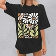 thumbnail image 4 of Chemises pour Femmes Chemises Imprimées Surdimensionnées T-Shirt Graphique T-Shirts Vintage Hauts Décontractés T-Shirt à Manches Courtes T-Shirts pour Femmes pour l'Été T-Shirt Col Roulé T-Shirt à Manches Longues Femmes T-Shirts de Course, 4 of 4