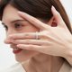 thumbnail image 4 of Anillo Newshe Jewellery de plata 925 con moissanita y esmeralda pavé de 1,2 quilates, 4 of 9