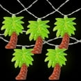 thumbnail image 3 of Northlight 10ct Battery Operated Palm Tree Summer LED String Lights Warm White - 4.5' Clear Wire, 3 of 5