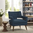 thumbnail image 4 of LexMod Sheer Fabric Armchair, Azure, 4 of 4