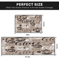 thumbnail image 2 of Coffee Home Kitchen Rugs and Mats Non Skid Washable Set of 2, Cute Doodle Kitchen Mats for Floor, Chocolate Cafe Kitchen Runner Rug, Brown Kitchen Decor, 2 of 6