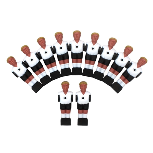 11 piezas de futbolín de mesa para hombres, futbolín para deportes, juguetes de fútbol, fiesta Cabello dorado y blanco.