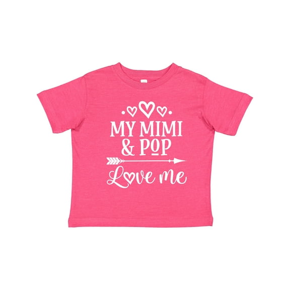 Inktastic Mimi and Pop Love Me Granddaughter Valentine Girls Toddler T-Shirt
