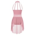 thumbnail image 3 of YONGHS Kids Girls Lyrical Dance Dress Sleeveless Figure Ice Skating Leoatrd Dancewear Dark Pink 12, 3 of 5