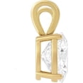 thumbnail image 2 of 14K Solid Yellow Gold Lab Grown Moissanite Oval Cut Solitaire Pendant | Double Loop Bail | 8x6mm 1.25 CTW | 16-18" Adjustable Cable Chain Necklace | Luxury Gift, Birthday, Anniversary, Mothers Day, 2 of 7