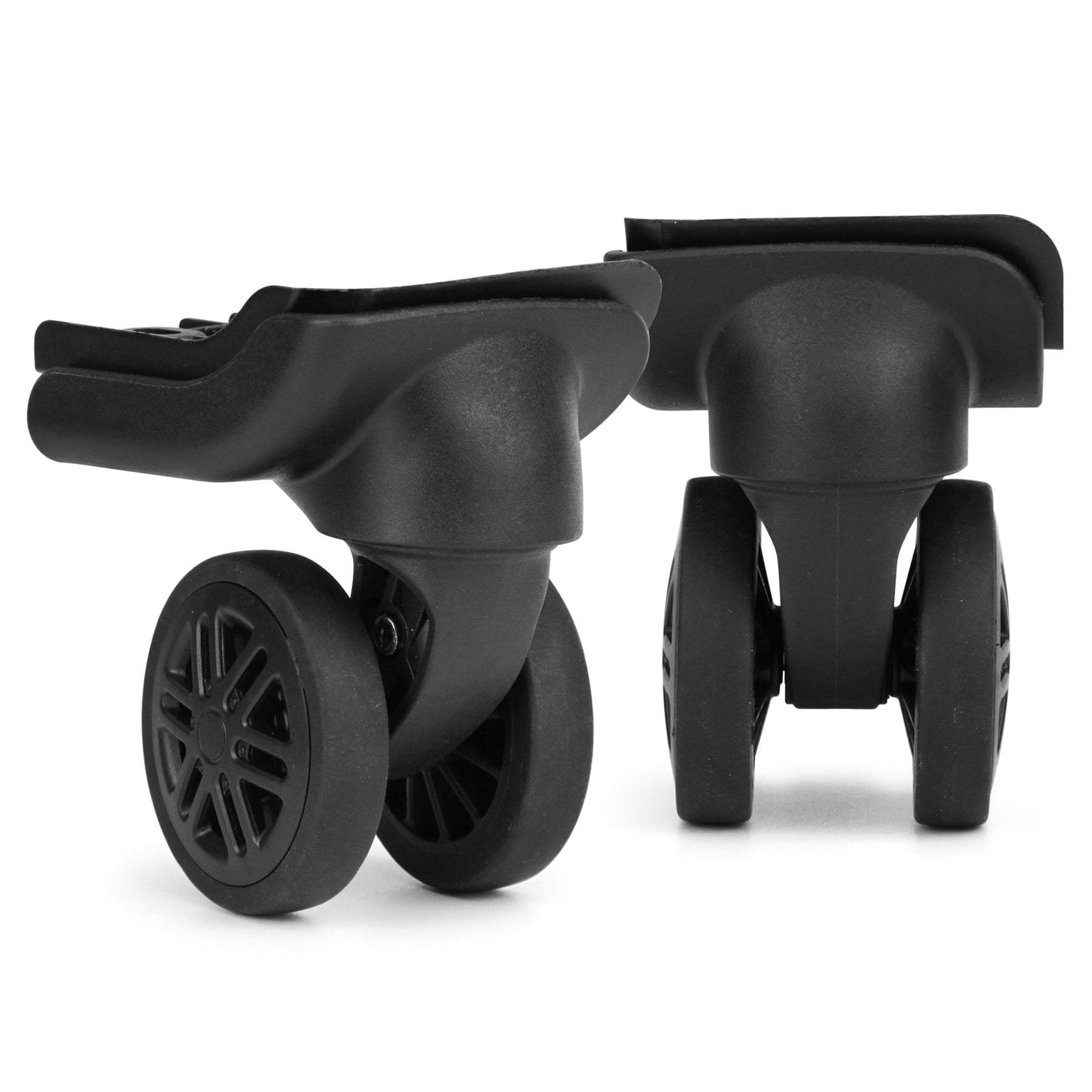 GUGULUZA 2Pcs Luggage Wheel Replacement, Suitcase Spinner Black
