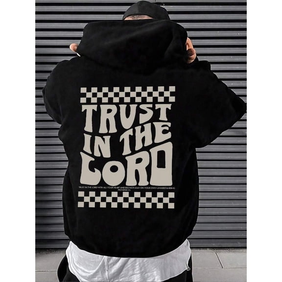 Men Graphic Long Sleeve Cotton Pullover Hoodies, Y2K Streetwear, Grunge Goth Jesus Style, Halloween And Christmas Gift For Couples,