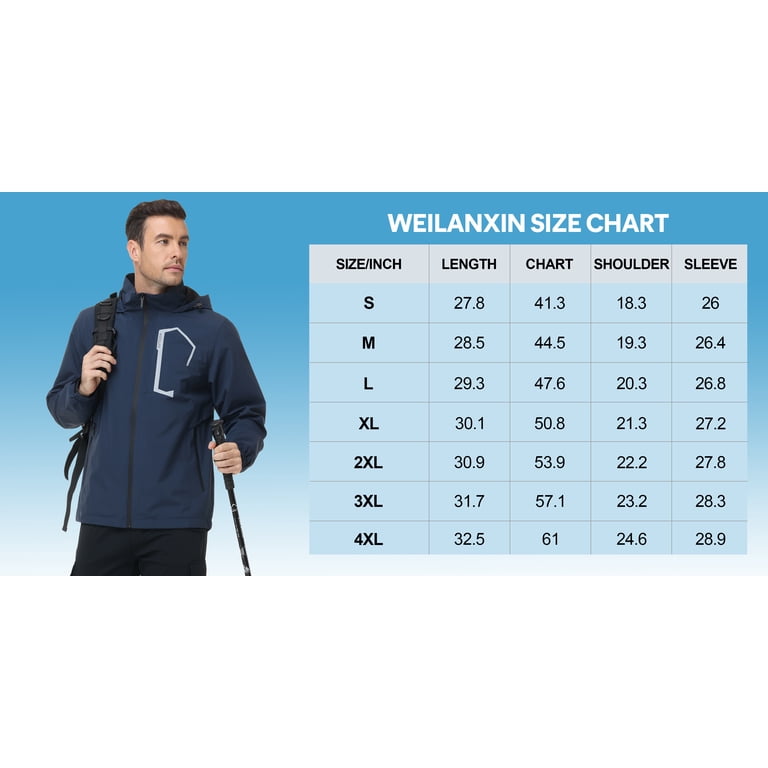 Weilanxin Men's Waterproof Hooded Rain Jacket photo 8