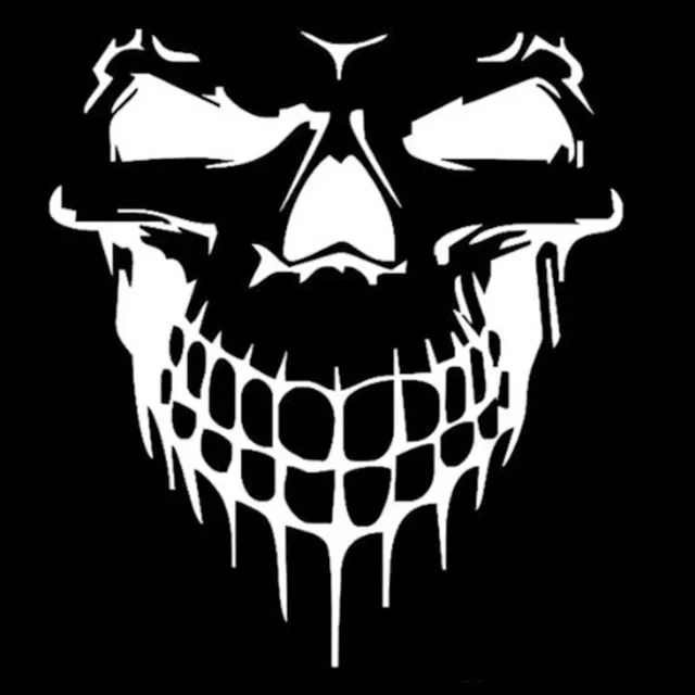 Large Size 59X53CM Skull Head Car Stickers and Decals Reflective Vinyl Car Styling Auto Engine Hood Door Window Car Stickers