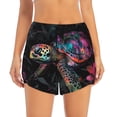 thumbnail image 2 of Hirioo Colorful Plant Turtle A for Women's Double Layer Athletic Shorts High-Performance Gym Shorts with Inner Pocket, Elastic Waistband-Medium, 2 of 7