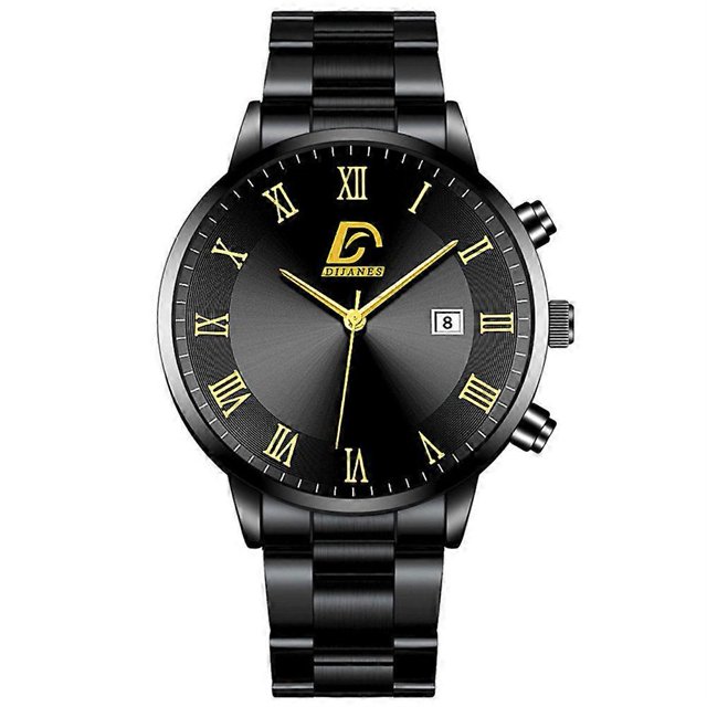 Reloj minimalista de cuarzo con movimiento de precisión para hombre.