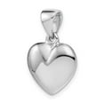 thumbnail image 5 of Sterling Silver Rhodium-plated Polished Bell inside Puffed Heart Pendant QC9455, 5 of 5