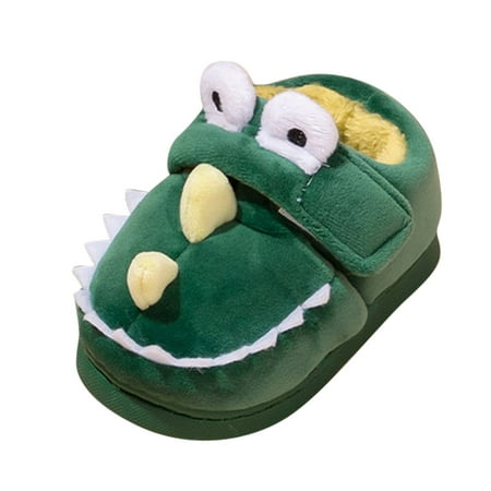 

ZMHEGW Baby For Shoes Autumn And Winter Cute Boys And Girls Slippers Flat Soft And Comfortable Cartoon Dinosaur Shape For Kids