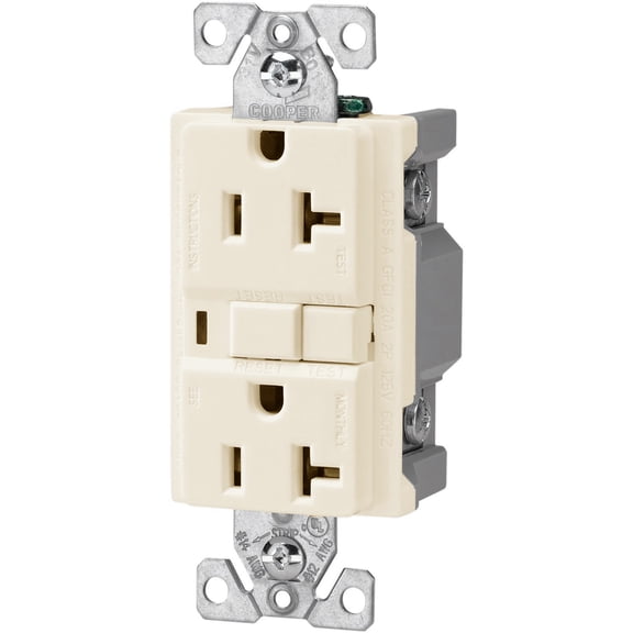 Cooper Wiring Devices Cooper Wiring VGF20A 20-Amp, 2-Pole, 3-Wire, 125-Volt, Duplex GFCI Receptacle