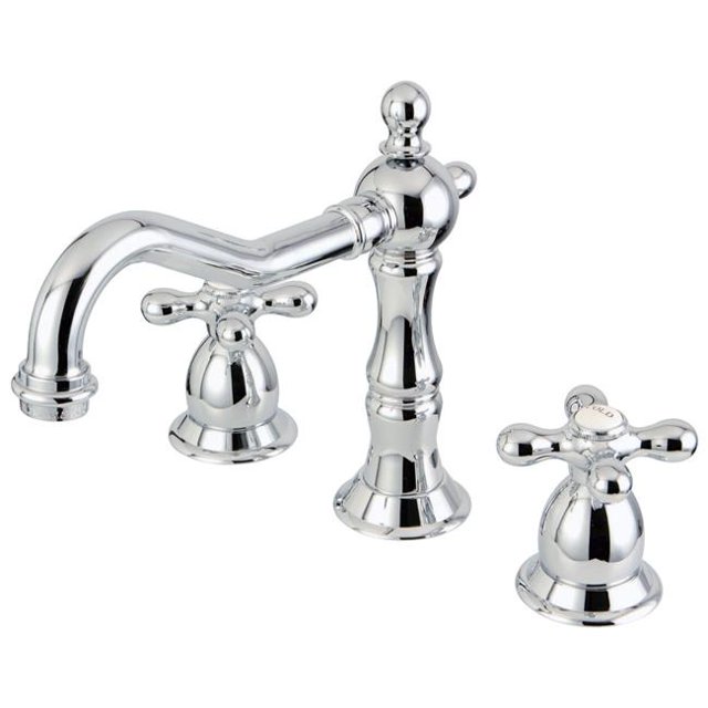 Kingston Brass CC58L1 Robinet de Toilette Vintage Répandu avec Poignée de Levier Croisé et 44; Chrome