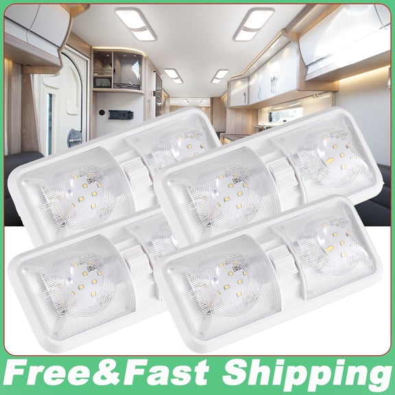 4 PCS 12V Led RV Ceiling Dome Light RV Interior Lighting for Boat Trailer Camper