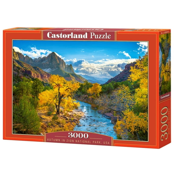 3000 Piece Jigsaw Puzzles, Autumn in Zion National Park, Nature and Landscape, USA, Adult Puzzles, Castorland C-300624-2