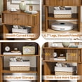 thumbnail image 5 of Gineuiia Fluted Nightstands Set of 2 Modern Bedside Table with Storage Shelf Wood End Table for Bedroom Mid Century Side Tables Living Room Walnut, 5 of 9