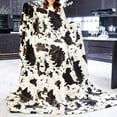 thumbnail image 2 of AUQ Weighted Blanket,Unique Cow Print Faux Fur Throw Blanket,Warmth Without the Weight Cotton Blanket,Style10,51.2"×59.1", 2 of 4