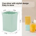 thumbnail image 5 of Cortador de vasos rebanador de fresas de paquete de 2: Cortador de tazas de frutas, rebanador de tazas, picador para fresas, rebanador de plátano y huevo, para hacer fruta rápidamente, 5 of 5