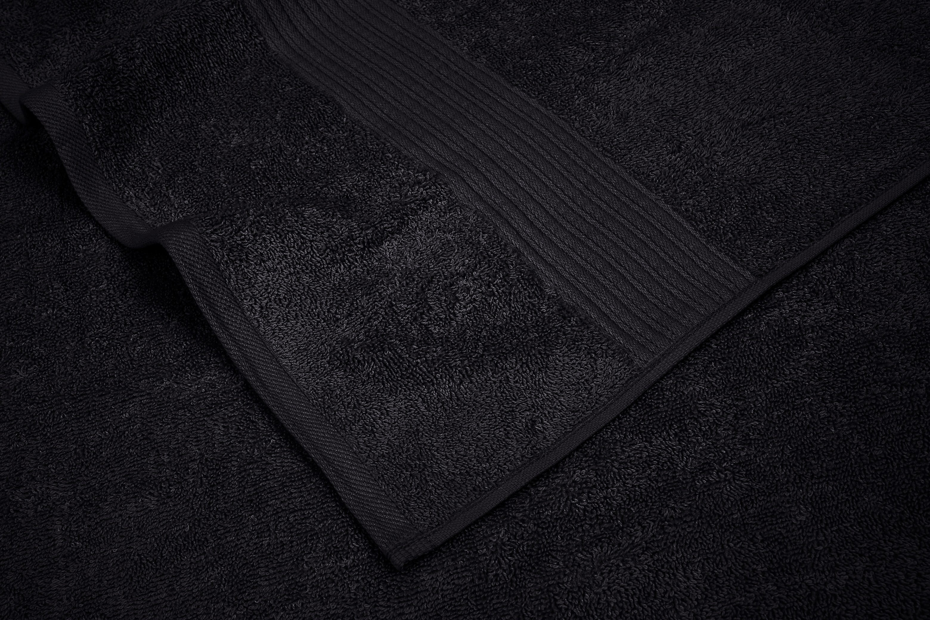 Dewall Maisons Supreme Black 2-Piece Cotton Bath Sheet Set - Ultra-Absorbent, Large 35" x 70" Size - Exceptional Softness And ComFort For Luxurious Bathing