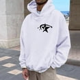 thumbnail image 5 of Valora Men Sweatshirt Men's Hooded Sweatshirt for Casual Style with European Embroidery Versatile Hoodie Cardigan Top for Men and Women White 2XL, 5 of 7