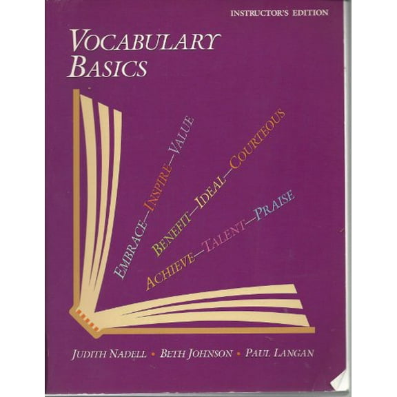 Pre-Owned Vocabulary Basics (Paperback) 0944210406 9780944210406