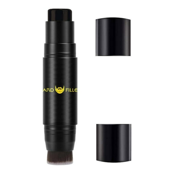 Relleno de lápiz de doble cabeza a prueba de agua crea relleno de aspecto Natural con cepillo estilismo de barbero Negro Sunnimix Relleno de lápiz de barba