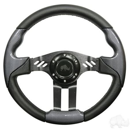 Sage Carbon Fiber - Golf Cart Aviator 5 Carbon Fiber Grip/Black Spokes Steering Wheel