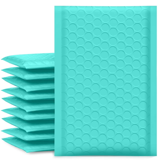 UCGOU Bubble Mailers 4x7 Inch Teal 50 Pack Poly Padded Envelopes Small Business Mailing Packages Op