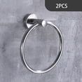 thumbnail image 5 of Silver Towel Ring, Bath Hand Towel Ring 304 Stainless Steel Round Towel Holder for Bathroom,2Pcs, 5 of 7
