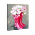 thumbnail image 2 of Runway Avenue Floral and Botanical Wall Art Canvas Prints 'Tulips & Rainboots' Home DÃ©cor, 17" x 20", Pink, Pink, 2 of 5