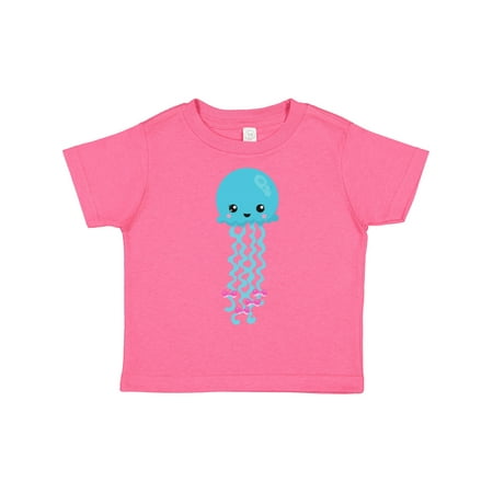 

Inktastic Cute Jellyfish Little Jellyfish Blue Jellyfish Gift Toddler Toddler Girl T-Shirt