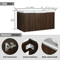 thumbnail image 4 of Noble House 36" Floating Bathroom Vanity, Resin Sink, Soft-Close Doors, Plywood Cabinet, Wall-Mounted, California Walnut, 4 of 14
