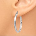 thumbnail image 3 of 14K White Gold Polished Hoop Earring, 3 of 4