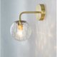 thumbnail image 5 of Lámpara de pared moderna nórdica, pantalla de bola de cristal, soporte de metal y latón, iluminación decorativa para sala de estar, dormitorio y cafetería, 5 of 5