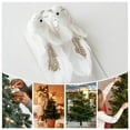 thumbnail image 5 of Xecvkr Christmas Tree Decoration Faux Flying Bird Ornament Clip On White Pink Realistic Foam Nature Scene Branch Hanging 5.9in 2pcs, 5 of 6