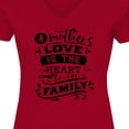 thumbnail image 4 of Inktastic Mothers Day a Mothers Love is the Heart of the Family Women's V-Neck T-Shirt, 4 of 5