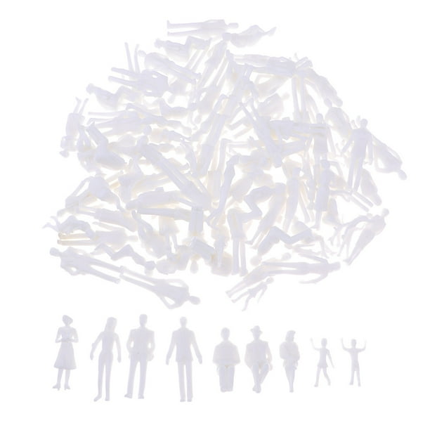100pcs Figuras de Personas Sin Figuras de Miniaturas Corporales (1:30) Sunnimix Figuras humanas en miniaturas