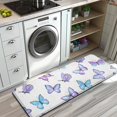 thumbnail image 3 of Purple Blue Butterfly Pattern Kitchen Rug Mat,Kitchen Runner Rugs Non Skid Washable,Decorative Kitchen Floor Mats for Kitchen,Sink,Laundry,17"x47.2", 3 of 7