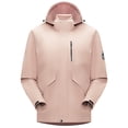 thumbnail image 1 of ManxiVoo Veste Imperméable à Capuche pour Femmes Multi-Poches Manteau d'Activité Extérieure Coupe-Vent Équipement de Randonnée pour Aventurières Taille P Rose, 1 of 6