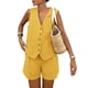 thumbnail image 1 of Conjunto Coordinado PRETTYGARDEN Chaleco sin Mangas con Botones y Shorts S, 1 of 7